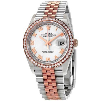 Rolex Datejust White Dial Automatic Ladies Steel and 